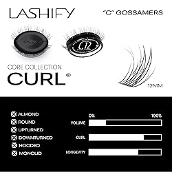 Lashify Curl 12mm Gossamer DIY Eyelash Extensions