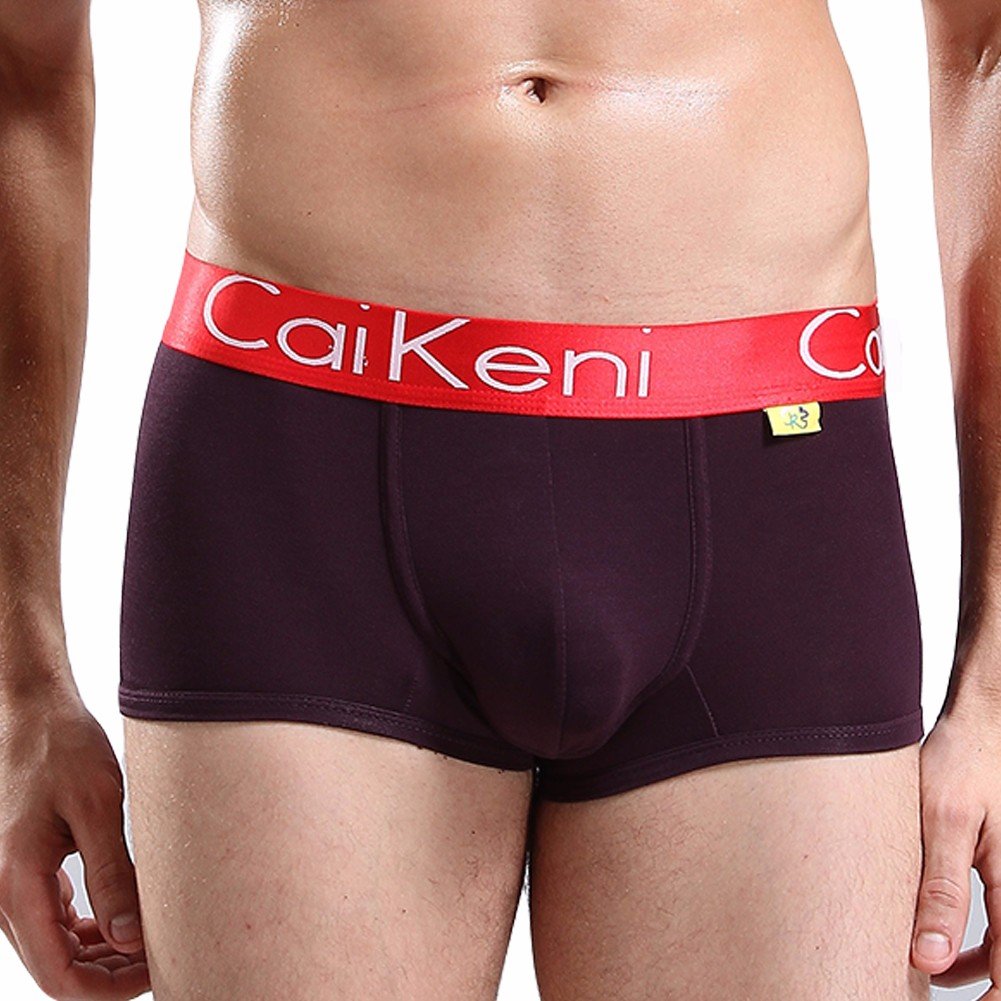 CAIKENI Men Underwear Comfort Soft Boxer Short brown XXL