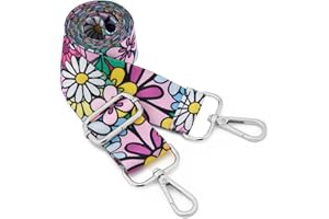 ZOOEASS Silvery Buckles Wide Shoulder Strap Adjustable Replacement Belt Crossbody Canvas Bag Handbag