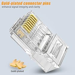 AOWIZ RJ45 Cat6 Cat6a Connector Pass Through 23AWG