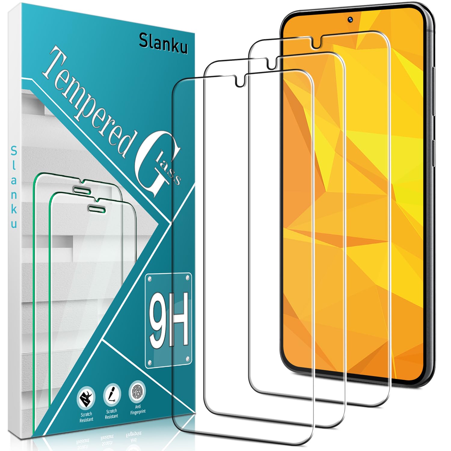 Photo 1 of Slanku [3 Pack Screen Protector for Samsung Galaxy S25 Plus Tempered Glass Film, Anti Scratch, HD Clear, Case Friendly, Touch Sensitive, Bubble-Free