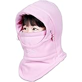 Azarxis Kids Children's Balaclava Hat Fleece Ski Face Mask Winter Cap Adjustable Double Neck Warmer