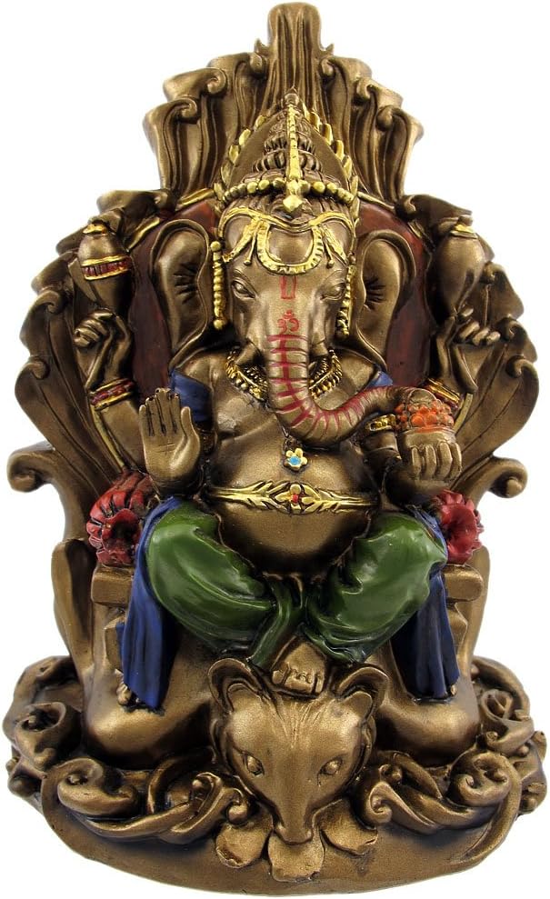 Bronzed Finish Ganesha Hindu Statue Ganesh 9 Inches Tall