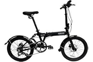 SOLOROCK Rockies 20" 8 Speed Aluminum Folding Bike - Hydraulic Disc Brakes, with Fenders, Stainless Steel Spokes & Stainless Steel Fender Stays