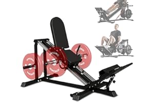 syedee Leg Press Machine, Compact Leg Sled Machine with Band Pegs and Calf Block, 900 LBS Weight Capacity, Squat Machine for Quads, Calves, Hamstrings, Home Gym Leg Machine
