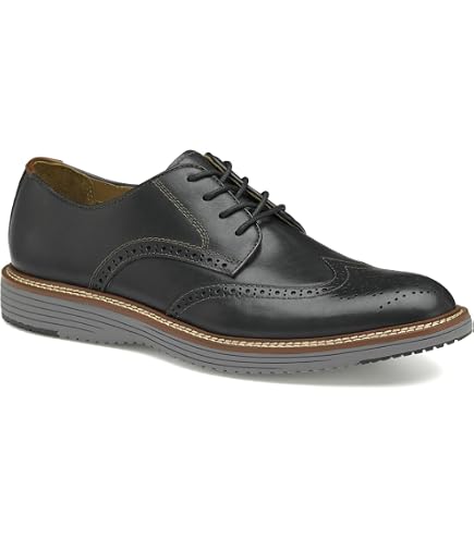 Johnston Murphy Mens Holden Black Leather Oxford Dress Shoes Plain Toe Size 10.5 Boy main image 4