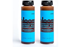 Bloom Caramel Salted Coconut Caramel Sauce – Vegan, Dairy-Free Dessert Topping, Small Batch Artisanal Quality, Made with Premium Ingredients, Perfect for Coffee, Ice Cream, and Baking – 22oz