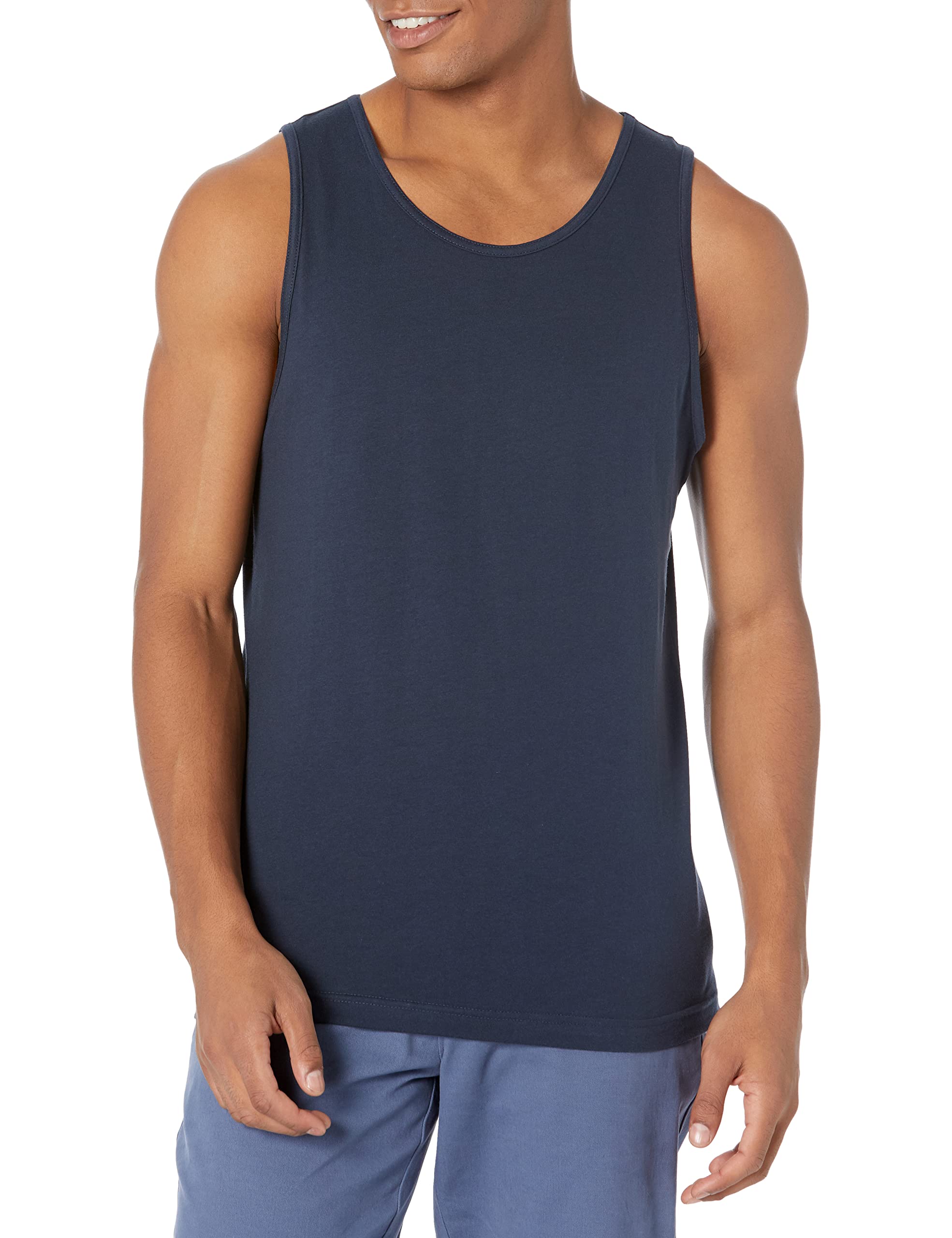 Photo 1 of Amazon Essentials Slim-Fit Men's Tank, Navy, X-Large - Casual Wear