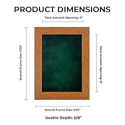 4x6 Inch Shadow Box Frame Light Brown Wood | with a