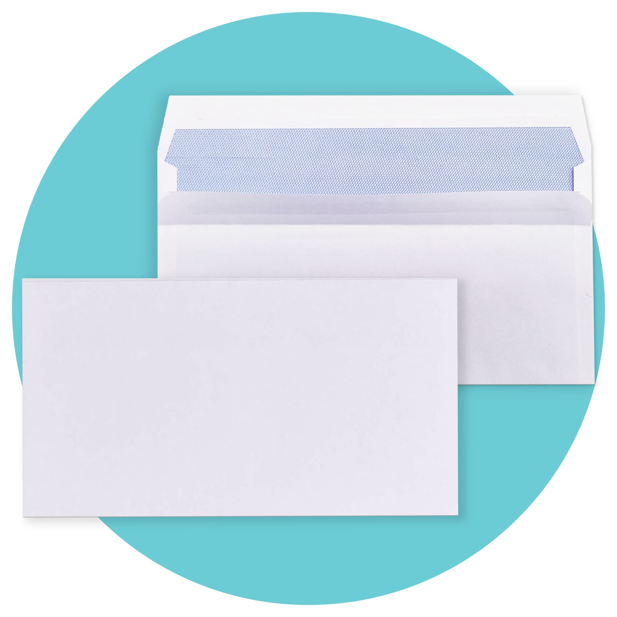 Triplast 250 x DL White Self Seal Security Envelopes (Size: 110x220mm) | Fully Opaque, Self Sealing & Printer Safe Mailing Paper Envelopes | Ideal for Everyday Home, Office & Commercial Use