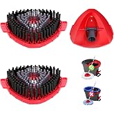 3-Piece Upgrade Scrub Brush Attachment &amp; Base Compatible with O Cedar EasyWring 1-Tank Spin Mop, 2 Pack Heavy Duty Hard Bristle Replacement Heads for Grout, Tile, Bathroom &amp; Hard Floor