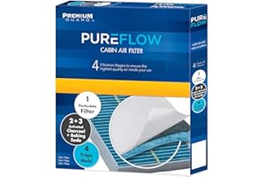 PREMIUM GUARD Pureflow Cabin Air Filter PC5516HX | Fits 2001-09 Toyota Prius, 2004-06 Sienna, 2003-09 4Runner, 2005-09 Subaru Outback, 2007-14 FJ Cruiser, 2004-12 Mitsubishi Galant, 2005-09 Legacy