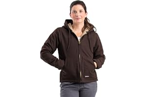 Berne Women's Sherpa-Lined Softstone Duck Hooded Jacket