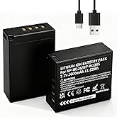 ZIKIHAA 2Pack USB C NP-W126S Upgraded Battery,1600mAh High Capacity Fully Decoded Rechargeable Battery for Fujifilm XM5 X100VI X100V XS10 XT30II XT30 XT20 XE4 A5 Camera