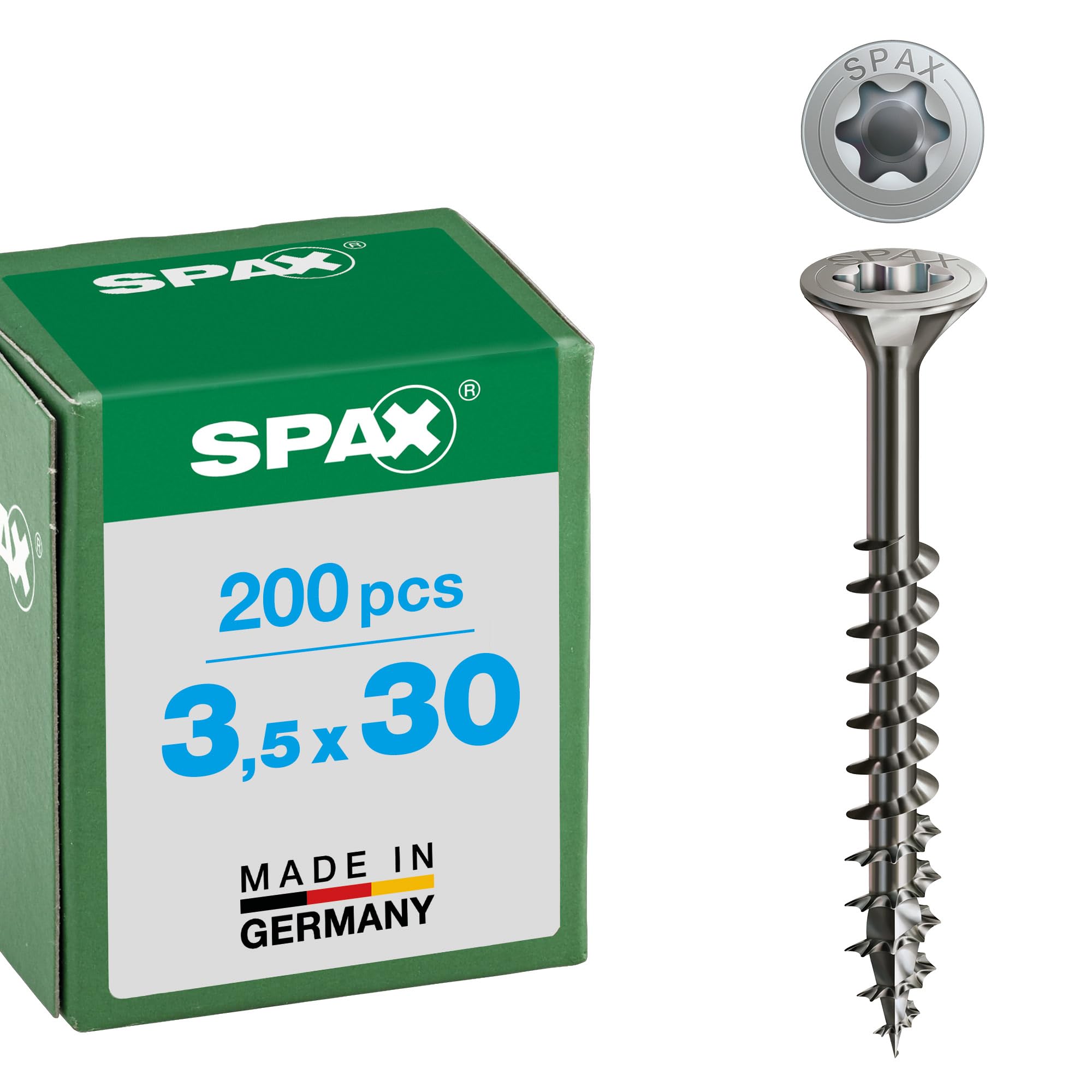 Spax T-Star Plus – All-Purpose Screw, Countersunk Head, T, 4Cut, Partial Thread, Stainless Steel A2, 1.4567 – 0197000350303, 0197000350303 — image 1