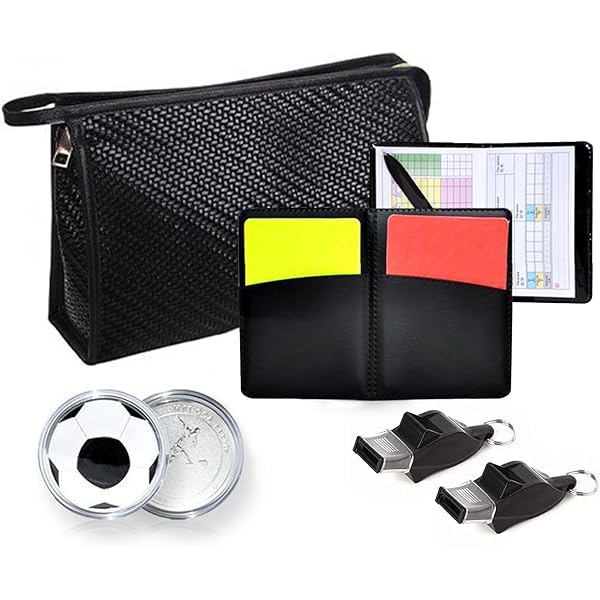 Referee Communication System 8-Piece Soccer Referee Kit - Includes Flags, Whistle, Cards, Armbands & More Referee Equipment Bundle - View #6
