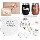 New Mom Gifts for Women, Top Pregnancy Gifts for New Parents Gender Reveal Gifts with Mom and Dad Tumbler Set for First Time Moms, Expecting Parents to Be, Gender Reveal, Baby Shower…