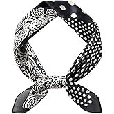 Mariorlsy Men's Geometric Print Scarf, Western Cowboy Style, Versatile Headwear and Neckwear, With Gift Packed