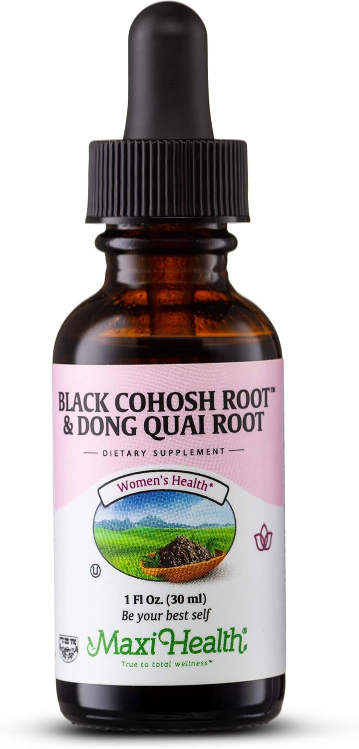 Maxi Health Black Cohosh Root and Dong Quai Root Extract - Women's Formula - 1 Ounce Bottle - Kosher: Health & Personal Care