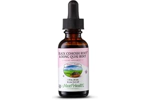 Maxi Health Black Cohosh Root and Dong Quai Root Extract - Women's Formula, 1 Fl Oz Bottle - Kosher