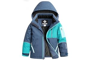 GEMYSE Boys Winter Coat Waterproof Windproof Boys Ski Snow Jacket with Hood Warm Kids Winter Jacket