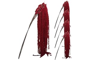 5PCS Dried Amaranthus Hanging Flowers 51 Inch Real Preserved Amaranthus Artificial Flower for Wedding Arch Home Wall Decor