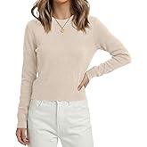 LaGracia Long Sleeve Crop Tops for Women Wool Blend Crew Neck Pullover Knit Sweaters Buiness Casual Outfits 2026