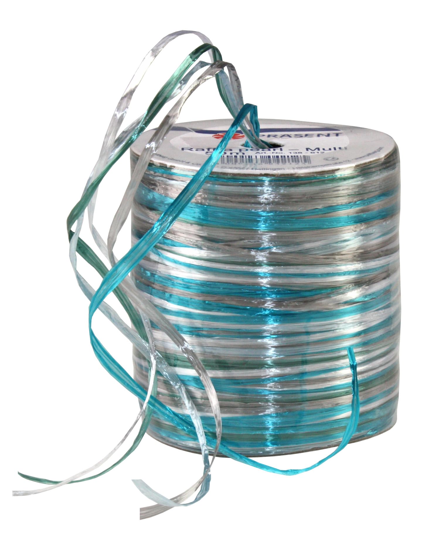 PRÄSENT - Rayon Raffia Biodegradable Ribbon Turquoise 50 meter spool
