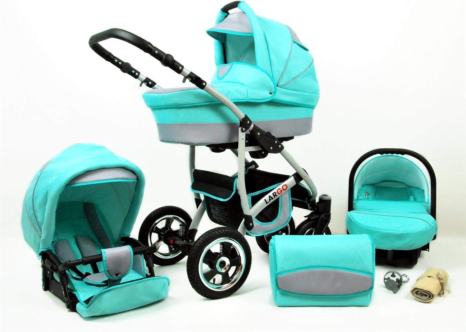 mint green stroller