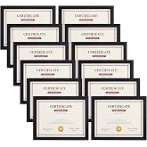 Giftgarden Black 8.5x11 Picture Frame Set of 12, Multi 8.5 x 11 Frames Bulk for Award Certificate Document Diploma, Wall or Tabletop Display