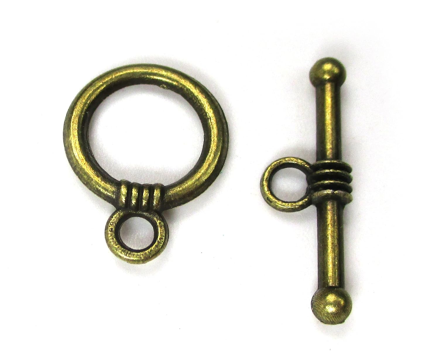 ALL in ONE 10Sets Toggle Clasps for DIY Jewelry Making (10MM Round Antique Bronze)