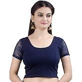Chandrakala Readymade Blouses for Women Sarees,Stretchable (B102-P)