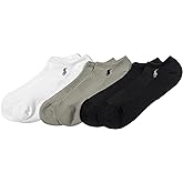 Polo Ralph Lauren Men's Tech Athletic Low Cut Sport Cushioned Arch Support Socks (3-Pack)