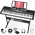 Vangoa 61 Key Keyboard Piano, Full-Size Keys Portable Electric Piano Keyboard, MIDI Port, 500 Voices, 80 Demos, Music Electronic Piano Keyboard with Stand for Beginner Kids Adult Student Boys Girls