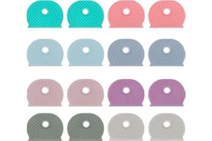 Uniclife 16 Pcs Key Covers Caps, 1" Key Identifiers, Soft Stretchy Key Covers for House Key, Key Head Protectors for Standard