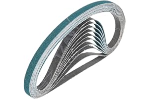 HARFINGTON 1/2 x 24 Inch Sanding Belts, 20 Pcs 120 Grit Zirconia Abrasive Belt Sander File Belt for Woodworking, Metal Polish