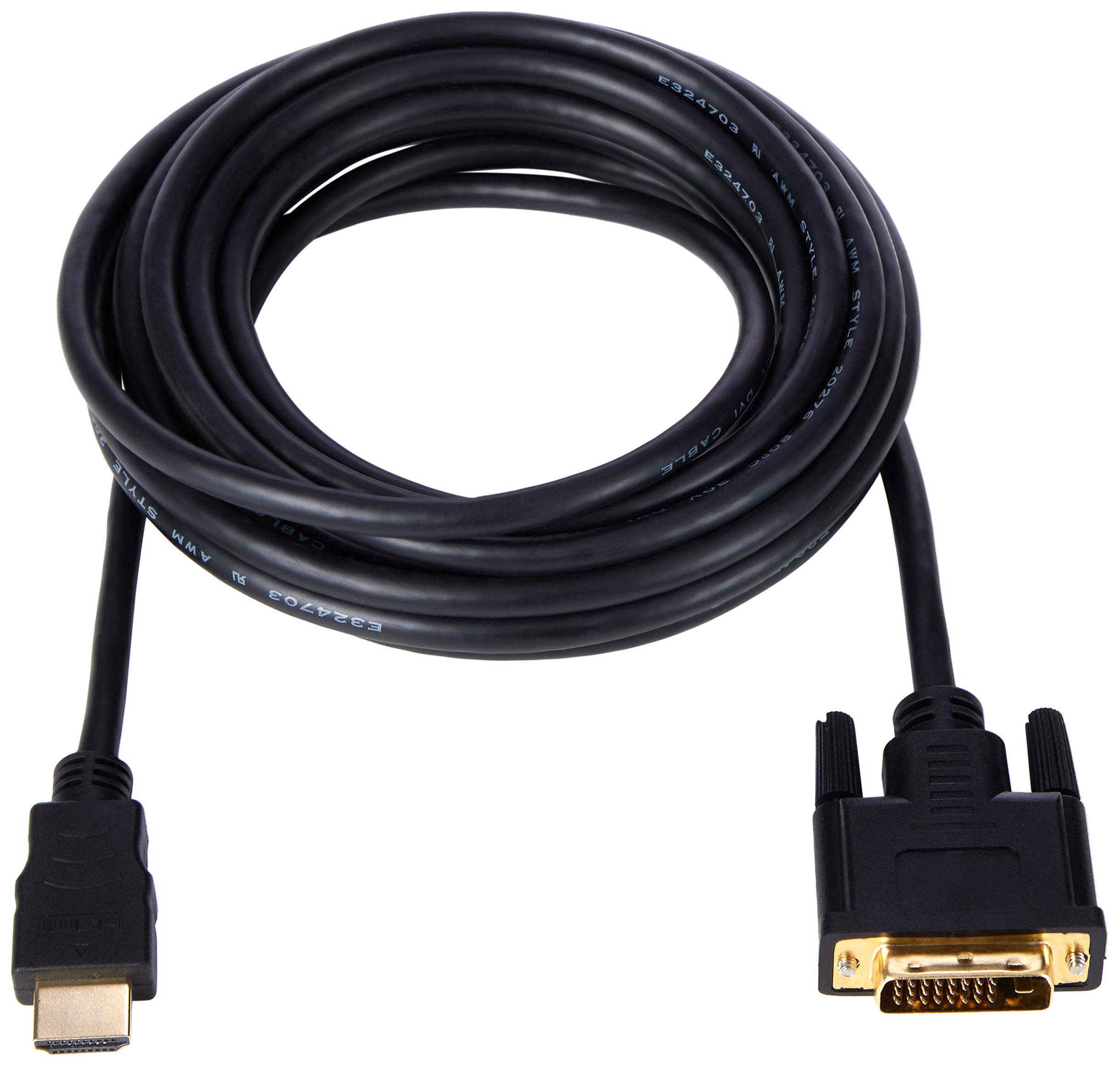 Pro Signal PSG90345 HDMI A Male to DVI-D Male Lead with Gold Plated Connectors, 5m