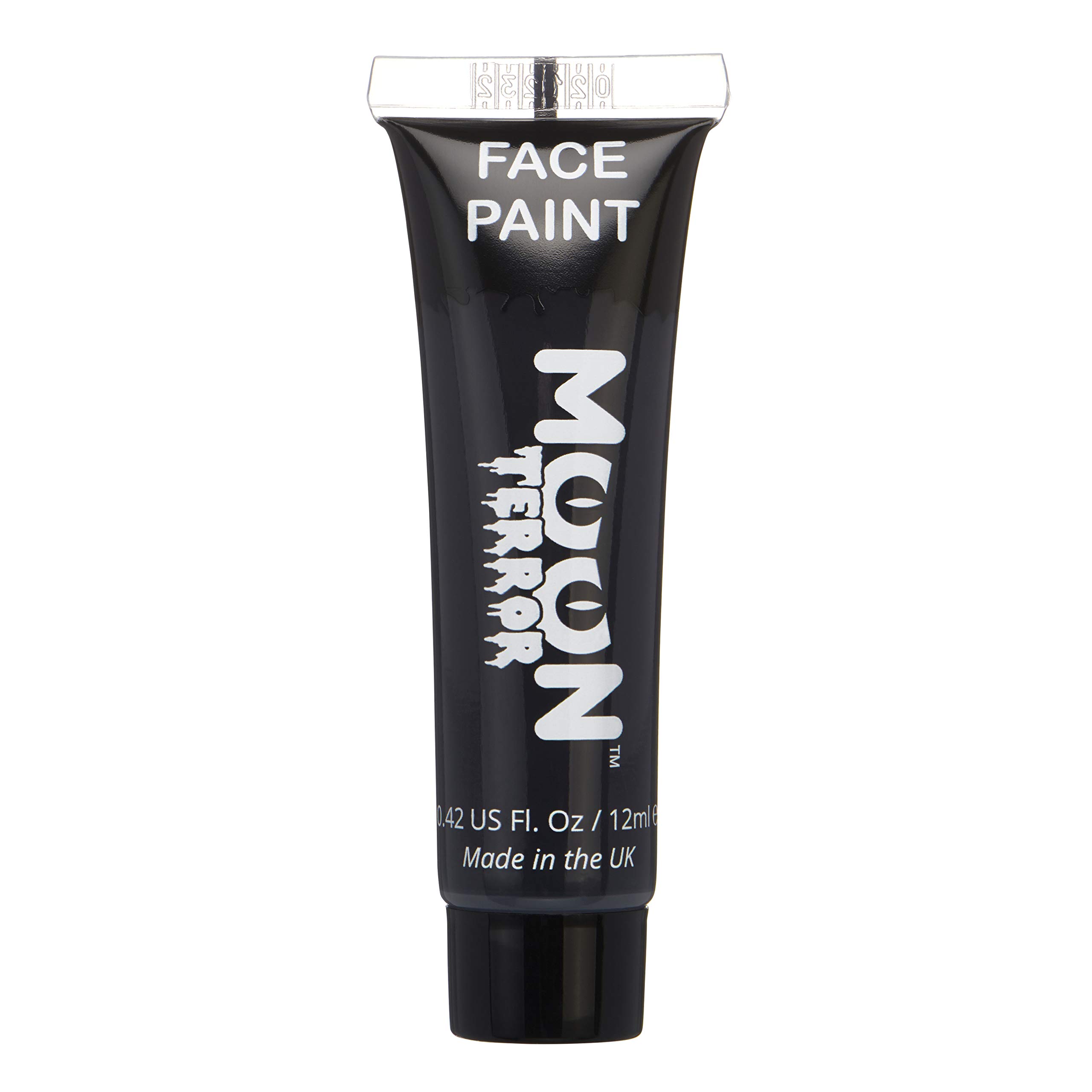 Halloween Face Paint Body Paint by Moon Terror | Midnight Black | SFX Make up, Special Effects Make up | 12ml