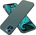 AOTESIER Compatible with iPhone 12 Pro Max Case 6.7 inch(2020),Ultra Slim Fit Premium Soft Liquid Silicone Rubber Full-Body Protective Bumper Case (Pine Green)