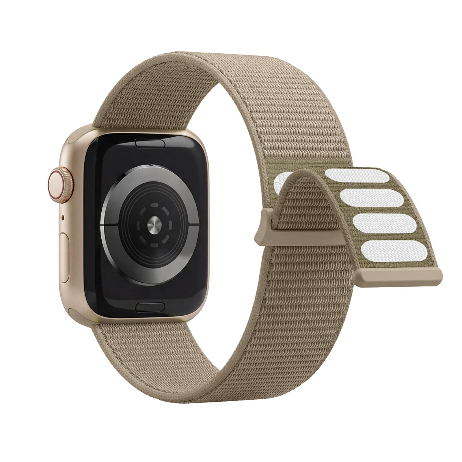 Lobnhot Nylon Band Compatible with Apple Watch Band 44mm 42mm 45mm, Adjustable Sport Strap Compatible with iWatch Series 7 SE 6 5 4 3 2 1 (42/44/45mm-Walnut)