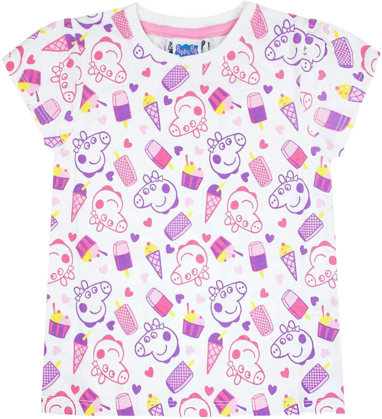 Amazon Com Peppa Pig Childrens Girls All Over Print T Shirt Clothing