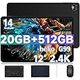 DOOGEE T40PRO Android 14 Gaming Tablet, 2.4K 12 Inch, Helio G99 with 20GB+512GB/2TB, 10800mAh, 7.6mm Slim, 5G WiFi, BT5.0, GPS, Includes Keyboard, Mouse, Touch Pen and Case, Black