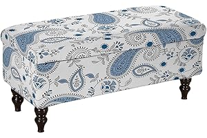 Printed Ottoman Covers Stretch FoldingStorage Ottoman Bench Furniture Protector Rectangle Storage Footstool Slipcover for Liv