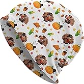 LAIPUTER Thanksgiving Gifts Beanie Standard Closed Chemo Hat Cancer Headwear Knitted Hats Baggy Slouchy Cap for Women Men