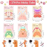 Hoiny Sticky Notes Animal Pack 270 Pieces 120 Index Tabs Cute Cartoon Memo Pages view 5