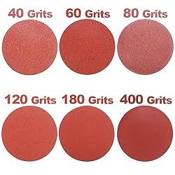 HIFROM 5 Inch Sanding Discs NO-Hole Hook and Loop