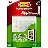Command Picture & Frame Hanging Strips, Large (24 Pair)