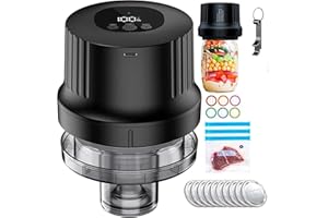 2026 Upgraded Fully Automatic Mason Jar Vacuum Sealer for Regular & Wide Mouth Canning Jars, Sous Vide Bags Vacuum Sealer, Po