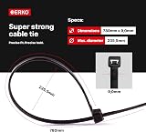 ERKO Cable Ties Clear Large 780 x 9.0 mm 100 Pieces 177 lbs Strength view 2
