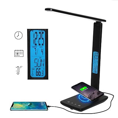Wireless Charger LED Desk Lamp with USB Port, Kuwait Ubuy